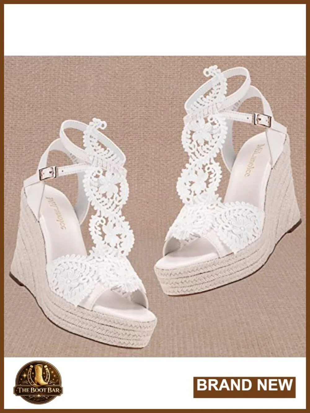 Platform Sandals Wedge Open Toe Ankle Strap Lace Wedding Shoes Bridesmaid PU
